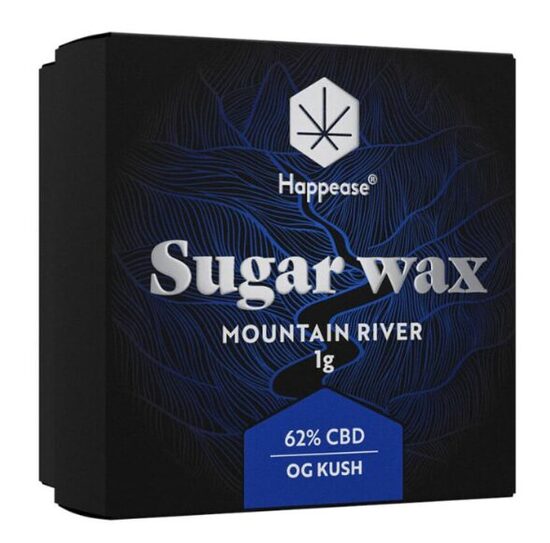 Happease Mountain River CBD Sugar Wax ekstrakts, 62 % CBD, 1 g