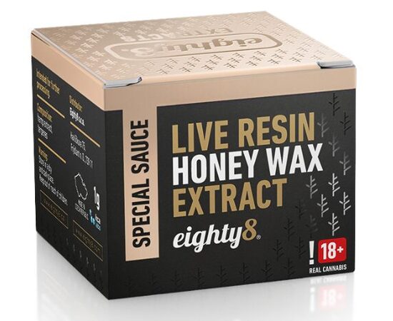 Eighty8 CBD Live Resin Honey Wax ekstrakts, 65 % CBD, 1 g