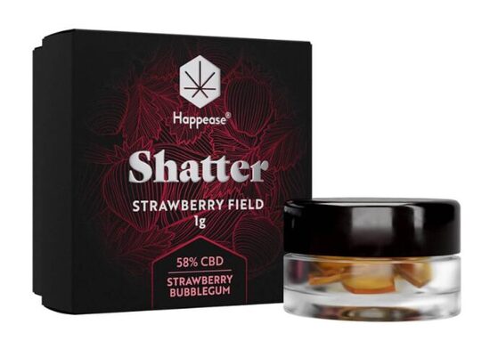 Happease Strawberry Field Shatter CBD ekstrakts 58 %, 1 g