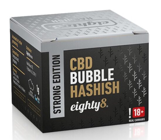 Eighty8 Bubble hašišs 25 % CBD, THC <0,2 %, 1 g