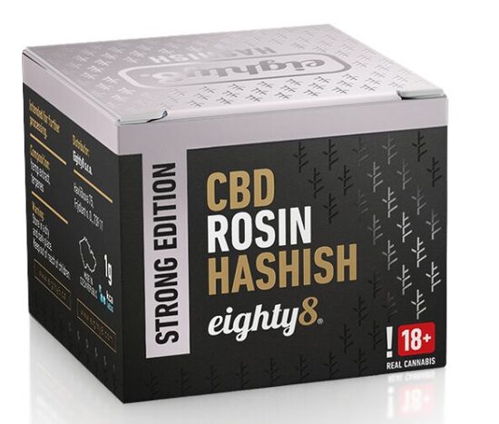 Eighty8 Rosin hašišs 25 % CBD, THC <0,2 %, 1 g