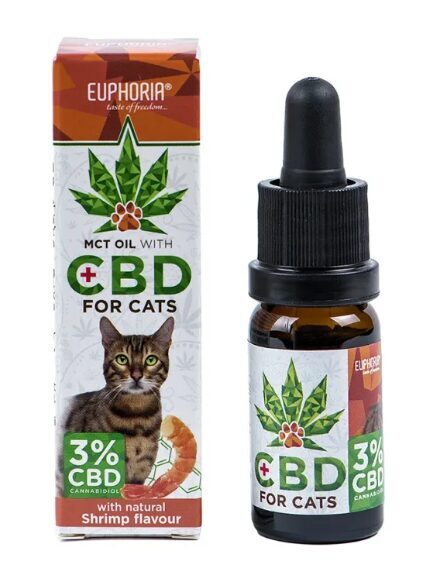 Euphoria CBD-öljy kissoille 3 %, 300 mg, 10 ml – katkaravun makuinen