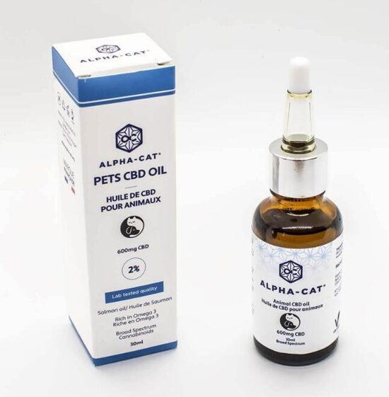 Alpha-CAT CBD-lohiöljy lemmikeille 2 %, 600 mg, 30 ml
