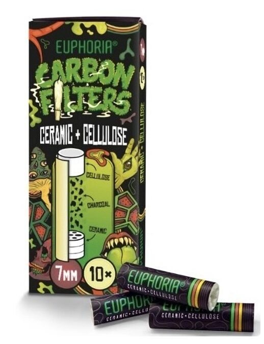 Euphoria Cellulose + Ceramic aktyvintos anglies filtrai, 10 vnt.