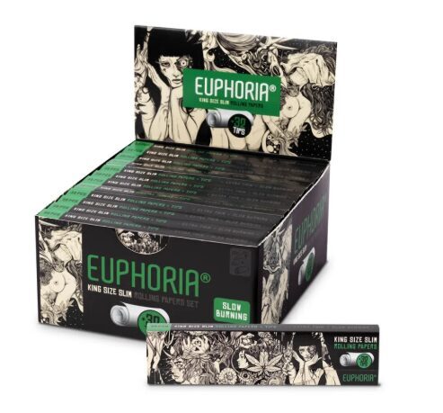 Euphoria King Size Slim Mystical sukimo popierėliai su filtrais, 24 vnt. dėžutė