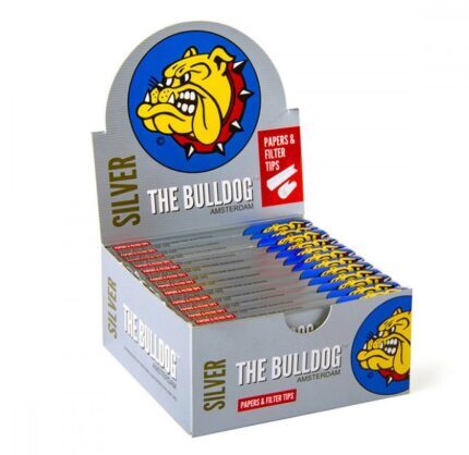 The Bulldog Original Silver King Size Slim sukimo popierėliai + filtrai, 24 vnt. / dėžutė