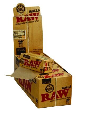 RAW King Size sukamasis popierius rulonėlyje, 3 m, 12 vnt. dėžutėje