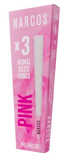 Narcos King Size Cones Pink Edition 109 mm, 3 tk