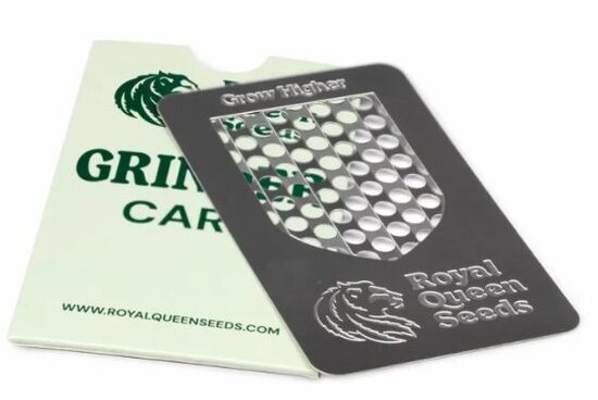 Royal Queen Seeds RQS kortelės tipo smulkintuvas, 2 dalių, 15 × 12 × 2 cm