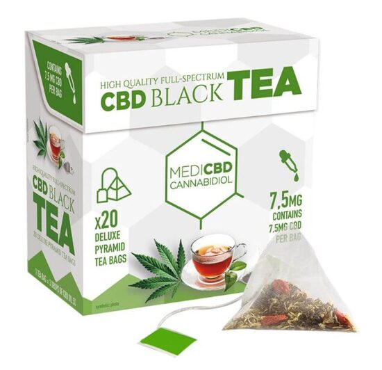 MediCBD musta tee CBD:llä pyramiditeepusseissa, 30 g