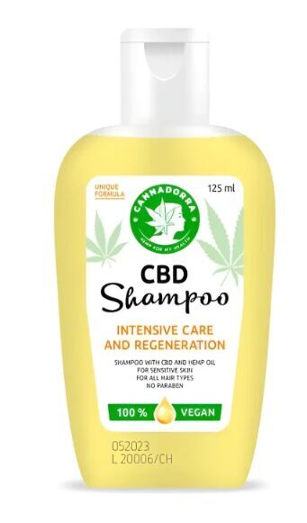Cannadorra CBD šampūnas, 62 mg CBD, 125 ml