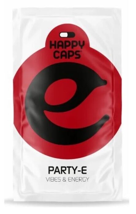 Happy Caps Party E energizuojančios ir skatinančios kapsulės, maisto papildas, 4 g