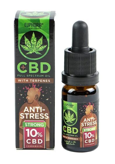 Euphoria CBD 10 % aliejus su terpenais Anti-Stress, 10 ml, 1000 mg