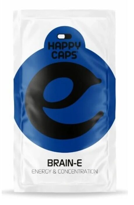 Happy Caps Brain E energijos ir koncentracijos kapsulės, 4 g