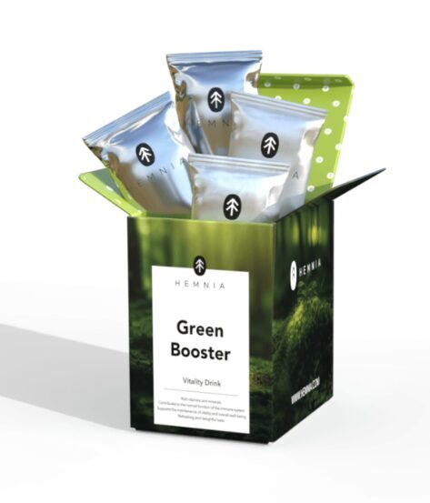 Hemnia Green Booster gyvybingumo gėrimas su supermaistu, 30 pakelių, 300 g