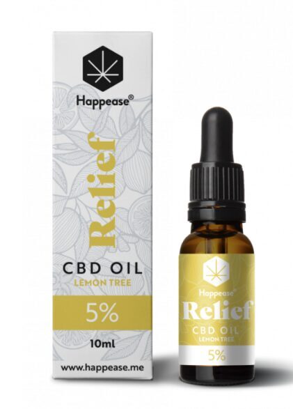 Happease Relief Lemon Tree Vollspektrum-CBD-Öl 5 % – 500 mg, 10 ml