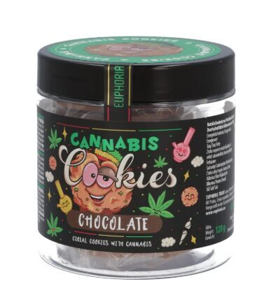 Euphoria Cannabis Cookies Chocolate – Hanf-Schokoladen-Kekse, 120 g