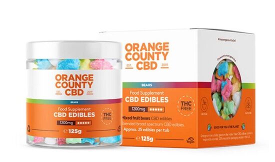 Orange County CBD Gummibärchen, 1200 mg CBD, 25 Stück, 125 g