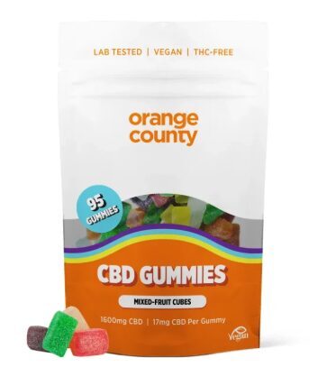 Orange County CBD Fruchtgummi-Würfel, 1600 mg CBD, 95 Stück, 500 g