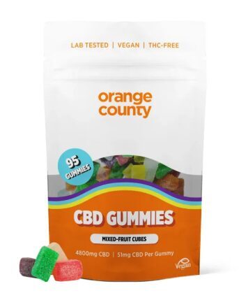 Orange County CBD Fruchtgummi-Würfel, 4800 mg CBD, 95 Stück, 500 g