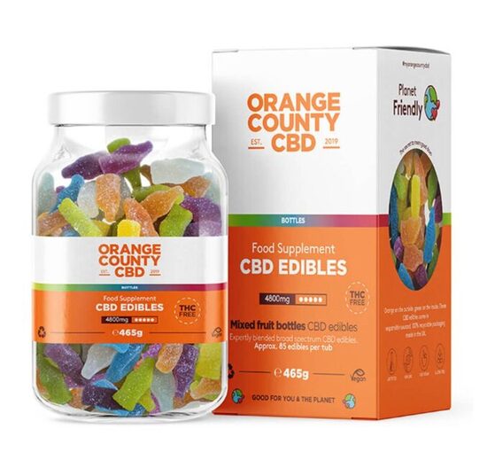 Orange County CBD Fruchtgummi-Fläschchen – 4800 mg CBD, 85 Stück, 465 g