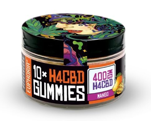 Euphoria H4CBD Fruchtgummis Mango, 10 Stück × 40 mg (400 mg)