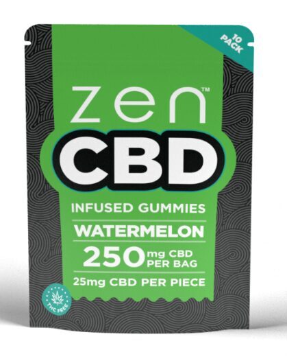 ZEN CBD Fruchtgummis Wassermelone, 250 mg, 10 Stück