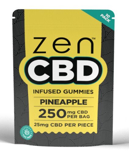 ZEN CBD Gummies Pineapple – 250 mg CBD, 10 pcs