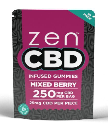 ZEN CBD Gummies – Mixed Berry, 250 mg CBD, 10 pcs