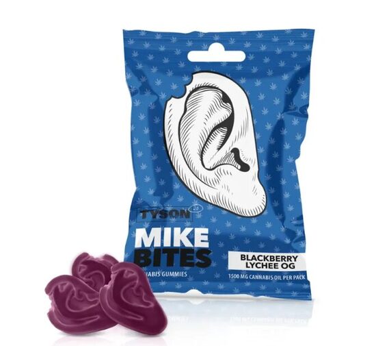 Tyson 2.0 Mike's Bites Blackberry Lychee OG – Blackberry & Lychee Hemp Gummies, 50 g