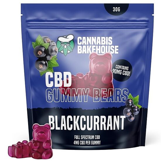 Cannabis Bakehouse CBD-kuminallet, Mustaherukka, 22 kpl × 4 mg CBD, 30 g