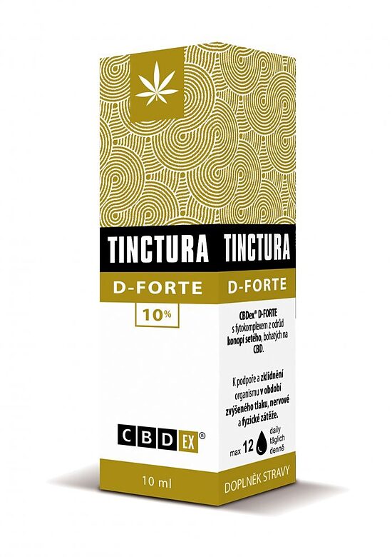CBDex Tinctura D-FORTE 10 %, 10 ml