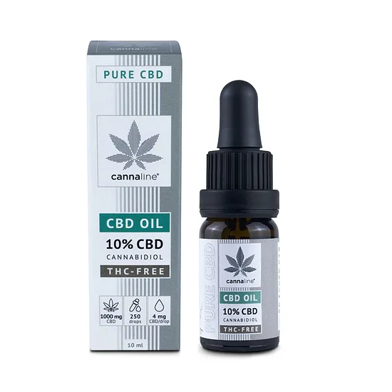CANNALINE THC-vapaa CBD-hamppuöljy 10 %, 1000 mg CBD, 10 ml