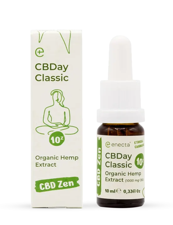 Enecta CBDay Plus Organic Hemp Extract 10 %, 1000 mg CBD, 10 ml