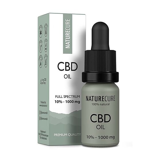Nature Cure täyden spektrin CBD-öljy 10 %, 1000 mg CBD, 10 ml