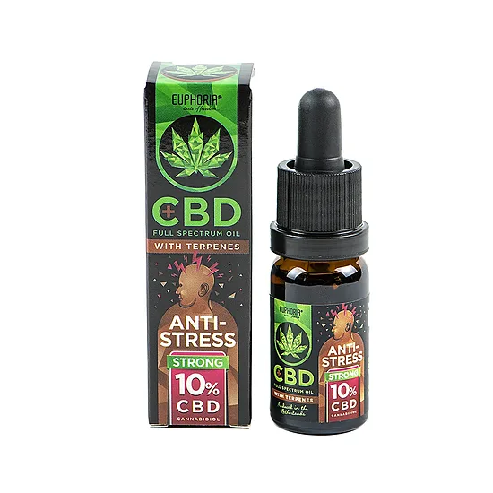 Euphoria CBD-öljy with terpenes Anti-Stress 10 %, 1000 mg CBD, 10 ml