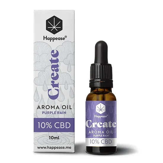 Happease Create CBD-öljy Purple Rain 10 %, 1000 mg CBD, 10 ml