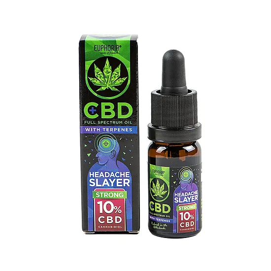 Euphoria CBD-öljy with terpenes Headache Slayer 10 %, 1000 mg CBD, 10 ml