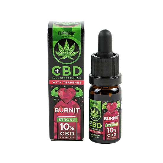 Euphoria CBD-öljy with terpenes Burnit 10 %, 1000 mg CBD, 10 ml