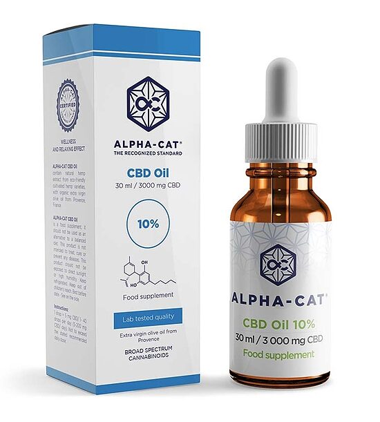 Alpha-CAT CBD-öljy 10 %, 3000 mg CBD, 30 ml