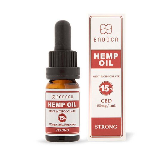 Endoca Chocolate Mint CBD-hamppuöljy 15 %, 1500 mg CBD, 10 ml