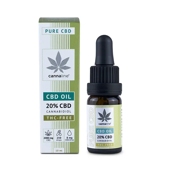 CANNALINE THC-vapaa CBD-hamppuöljy 20 %, 2000 mg CBD, 10 ml