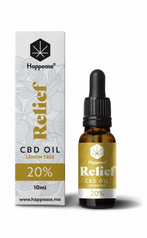 Happease Relief CBD-öljy Lemon Tree 20 %, 2000 mg CBD, 10 ml