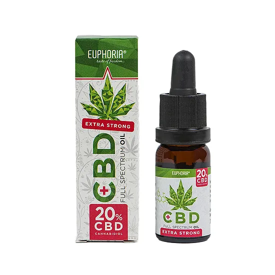 Euphoria CBD-öljy 20 %, 2000 mg CBD, 10 ml