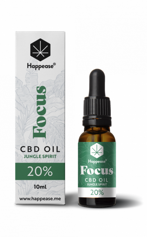 Happease Focus CBD-öljy Jungle Spirit 20 %, 2000 mg CBD, 10 ml