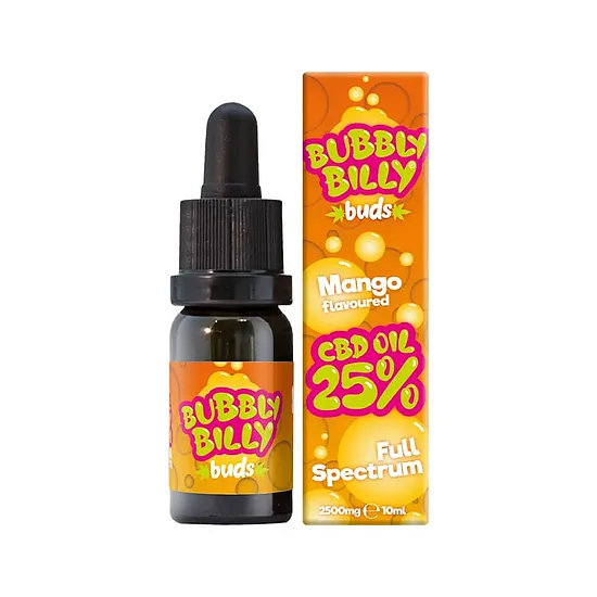 Bubbly Billy Buds CBD-öljy Mango 25 %, 2500 mg CBD, 10 ml