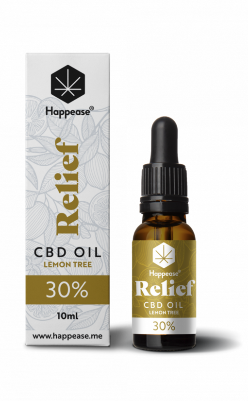 Happease Relief CBD-öljy Lemon Tree 30 %, 3000 mg CBD, 10 ml
