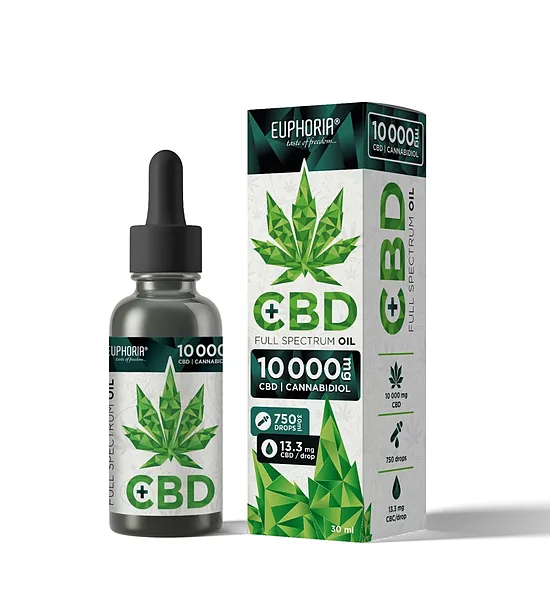 Euphoria täyden spektrin CBD-öljy, 30 ml, 10000 mg CBD