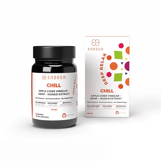 Endoca Chill CBD-kumikarkit, mango – 40 mg CBD, 30 kpl, 60 g