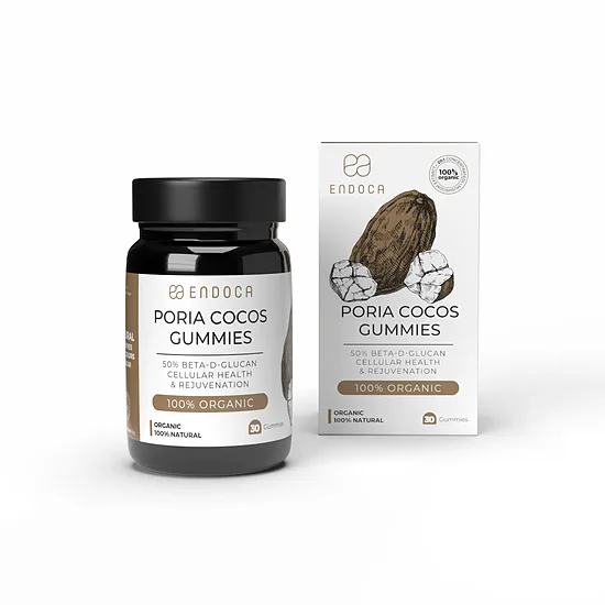 Endoca Poria-sienen CBD-kumikarkit – 10 mg CBD, luonnollinen aromi, 30 kpl, 60 g